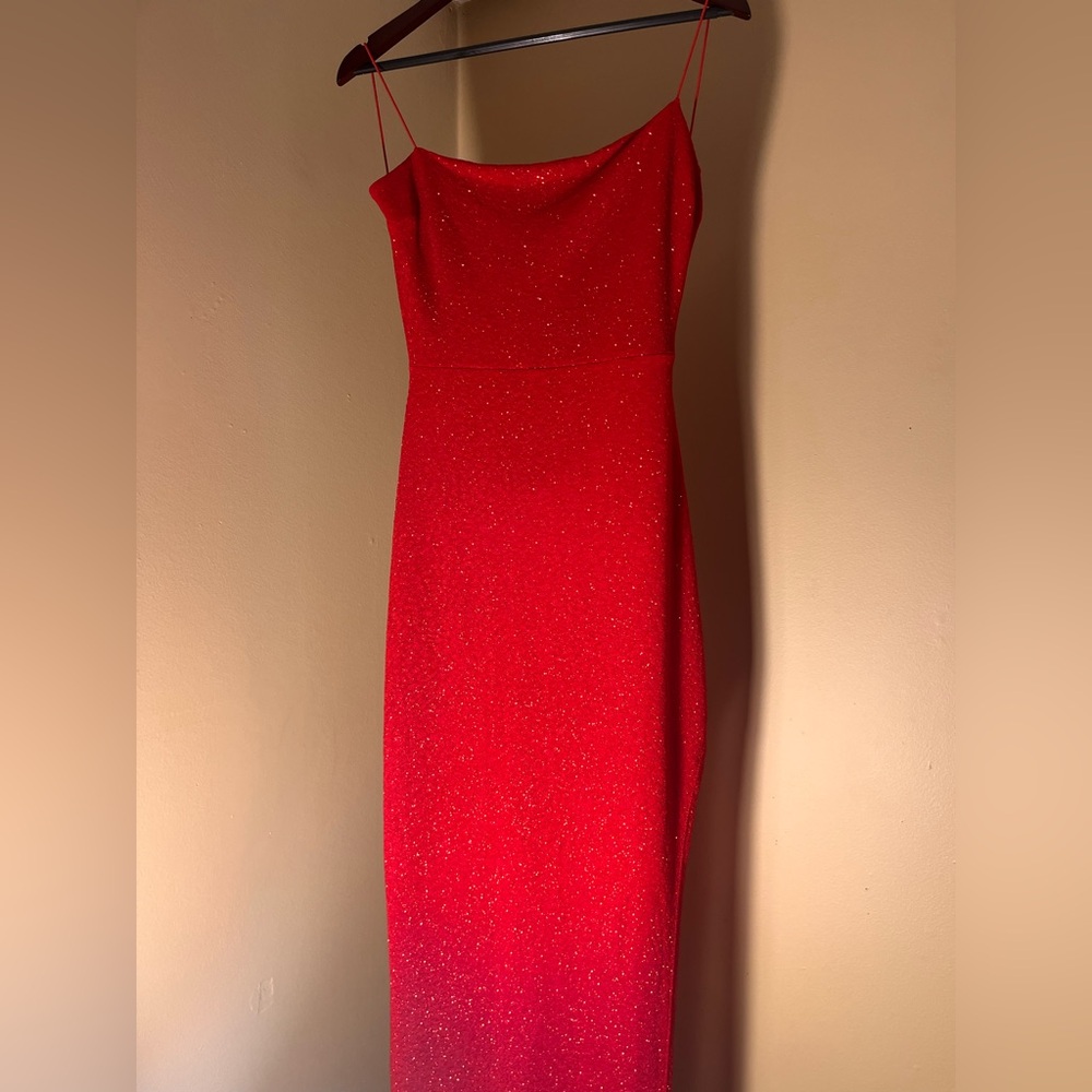 Elegant Shimmering Red Dress